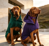 Peignoir de luxe en microfibre pour chien avec couches intérieures en velours tricoté, serviette turque pour animaux de compagnie pour la salle de bain