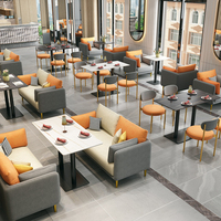 Prix d'usine – Mobilier commercial moderne pour salon : banquette en cuir, canapé, table et chaises pour restaurant, café et espace détente