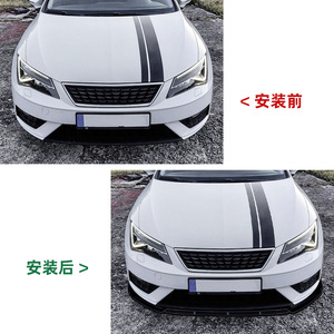 Amp-Z Front Lip Splitter For Seat Leon Mk3.5 2017-2019 Piano Black Carbon Fiber Texture Matte Finish - Product Image 5