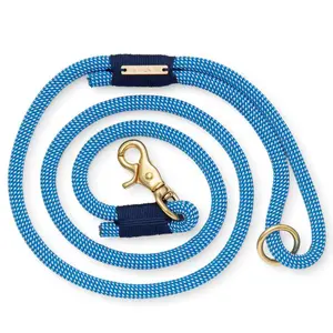 Customized Dog Cotton Rope Lead Training Collar And Leash Sets For Dogs Puppy Leash And Collar