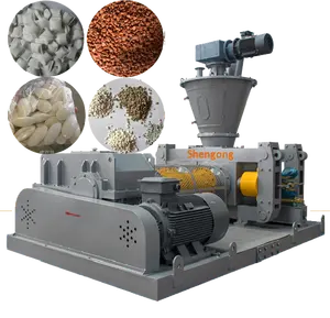 pyrophyllite clay double roller compactor oval ball briquette granulator press machine