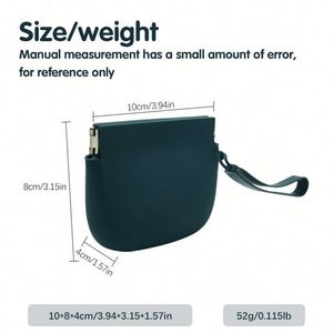 Silicone Zipper Coin Purse & Earbud Case Compact Portable Water Resistant <b>Mini</b> <b>Pouch</b> for Coins and Cards - Product Image 3