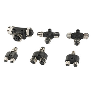 M12 <span class=keywords><strong>Y</strong></span>-<span class=keywords><strong>Type</strong></span> разъем адаптера 1 штекер к 2 гнезду 4 Pin IP67 Номинальная Солнечная система питания латунный корпус T-типа разъем - Product Image 4