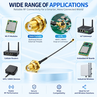 Câble de communication coaxial RF 1,13 mm SMA femelle vers U.FL, rallonge pigtail, 50 ohms, 0-3 GHz, pour antennes de communication