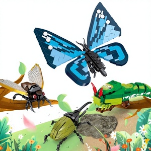 Kai Zhi Ky800421-4 Série Insectes et Animaux Modèle Papillon et Chenille en Plastique ABS <span class=keywords><strong>Jouet</strong></span> Éducatif à Assembler pour Enfants de 8 à 13 Ans - Product Image 1