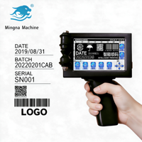 Imprimante jet d'encre portable 35 m/min avec écran 5 pouces, compatible avec les emballages plastiques et les convoyeurs, machine de codage de date et de codes QR