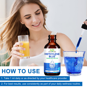 Hot Bán 60Ml Màu Xanh của Tôi Giọt 1% Não Sức Khỏe Chế Độ Ăn uống Bổ Sung Nhãn Hiệu Riêng Methylen Màu Xanh Chất Lỏng Giọt Bổ Sung Cho Con Người - Product Image 4