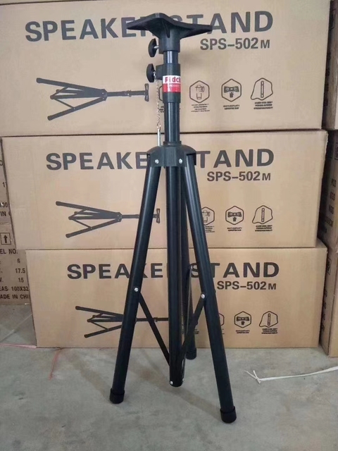 Factory Direct SPS-502 Adjustable Alloy Steel Black Plastic Holder Speaker Stand Max 50kg Capacity Height 1.7m Single Spider