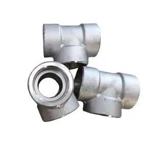 Customized special material Pipeline joint parts equal tee socket weld fitting for Medical health/Chemical industry