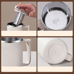 Mug publicitaire créatif en acier inoxydable 420 ml avec logo personnalisé, infuseur à thé intégré, idéal pour café, lait et cadeaux de fête - Product Image 3