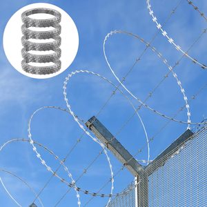 Vente chaude galvanisé jexagonal accordéon fil de rasoir acier fer <span class=keywords><strong>barbelé</strong></span> oiseau lame de protection épines Anti-escalade fil de <span class=keywords><strong>barbier</strong></span> - Product Image 4