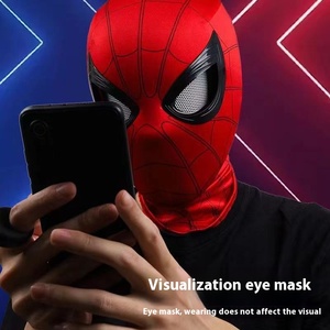 Casco de Halloween de Spider-Man Shake Tone con Máscara de Ojos Móviles y Parpadeo Manual o Eléctrico para Fiestas de Héroes - Product Image 2