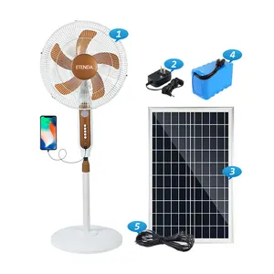 Ventilador Solar Portatil Carga Panel Recargable Ampolletas – Adkar