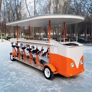 Bestarcycle Bicicleta Eléctrica de 13 Pasajeros de Una Sola Velocidad, Bicicleta de Cerveza, Bar Móvil con Pedales, Horquilla de Acero, Autobús Turístico - Product Image 1