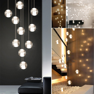 Lustre moderne de luxe en cristal, design à bulles, <span class=keywords><strong>lampe</strong></span> suspendue pour hall d'hôtel, villa, suite exécutive, éclairage de lustre - Product Image 4