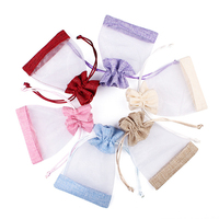 Sac en toile de jute réutilisable écologique naturel, sac en toile de jute transparent avec fenêtre, pochette cadeau en lin avec cordon de serrage, logo personnalisé en vrac