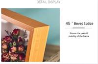6 "fait à la main Shadow Box cadre photo 3D creux MDF cadre en bois avec espace d'affichage