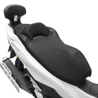 Housse de selle de moto en cuir noir 25PCX160, coussin de siège souple en latex naturel pour mise à niveau de moto