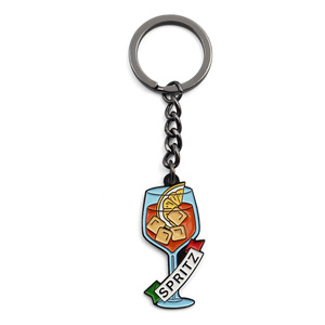 Porte-clés en alliage de zinc moulé sous pression OEM ODM en gros, <span class=keywords><strong>verre</strong></span> à cocktail apéritif, porte-clés pour boisson, cadeau de fête pour pub - Product Image 1