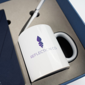 定制标志企业纪念品套装笔记本陶瓷马克杯笔商务礼品盒套装 - Product Image 3