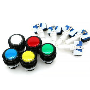 Máquina de juego con botón pulsador iluminado LED de 33mm, botones pequeños, controlador de Arcade Hitbox, accesorios de Joystick MAME para PC DIY - Product Image 2