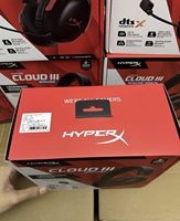 Auriculares Inalámbricos para Juegos HyperX Cloud III, 2.4GHz, Baja Latencia (<30ms), Audio Espacial DTS, Controles Táctiles, Pantalla Digital