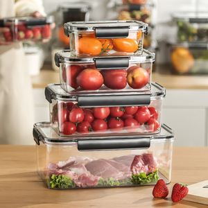Serrure à clip domestique contenants alimentaires en plastique hermétiques boîte à bento sans bpa gardien de fraîcheur - Product Image 1