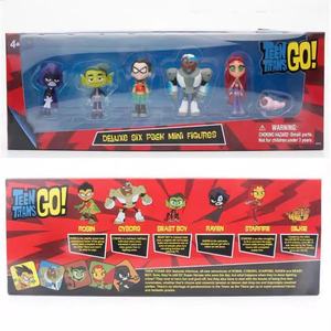 Lot de 6 figurines décoratives de dessins animés, modèles de jouets en vinyle, Titans Land, pour décoration de gâteaux - Product Image 2