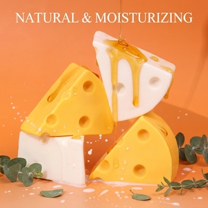 Sapone Naturale Fatto a Mano Trasparente a Forma di Formaggio, Idratante per Viso e Corpo, con Glicerina per Tutti i Tipi di <span class=keywords><strong>Pelle</strong></span> - Product Image 1