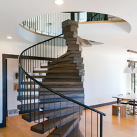Escaliers d'intérieur rotatifs en bois massif Petit escalier en colimaçon 2025
