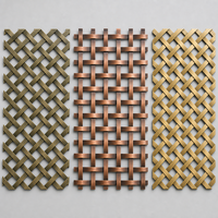 Grille décorative d'extérieur en maille tissée en acier inoxydable pour ascenseur, écran décoratif d'intérieur, grille artistique, décoration d'armoire, cloison luxueuse