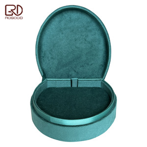 ROGOOD Boîte d'emballage en velours <span class=keywords><strong>de</strong></span> qualité supérieure unique <span class=keywords><strong>pour</strong></span> ensemble <span class=keywords><strong>de</strong></span> bijoux, collier, bracelet, boucles d'oreilles, étui <span class=keywords><strong>de</strong></span> présentation ovale <span class=keywords><strong>de</strong></span> luxe P1987 - Product Image 3