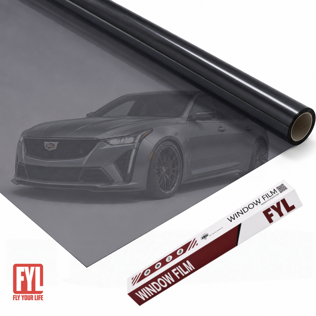 FYL Ceramic Window Film Anti-Scratch Privacy 1PLY Dyed Window Film VLT5-50% IRR35-80% Heat Rejection UV90-99% UV Block Car Auto