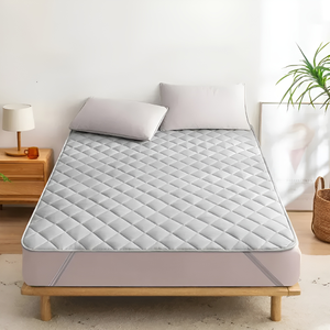 Protège-matelas jetable en polyester respirant, matelassé à ultrasons, anti-allergie, taille personnalisée, gris, blanc - Product Image 2