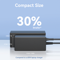 Adaptateur de chargeur universel pour ordinateur portable GaN 65W 4,5 mm * 3,0 mm pour les séries DELL Inspiron/Latitude/Vostro avec prise US/UK/EU/AU 19,5 V 3,34 A