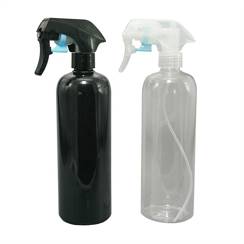 Пустая круглая бутылка-спрей Boston для ухода за волосами домашних животных, 500 мл, 16 унций, черная пластиковая пусковая бутылка с триггером Kao