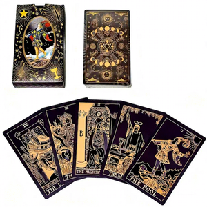 ไพ่ทาโรต์กระดาษฟอยล์ทองรูปทรงสี่เหลี่ยมผืนผ้าปรับแต่งได้ Laser Fortune สำหรับผู้เริ่มต้น ใช้ในครอบครัว ระดับกลาง ระดับผู้เชี่ยวชาญ - Product Image 6