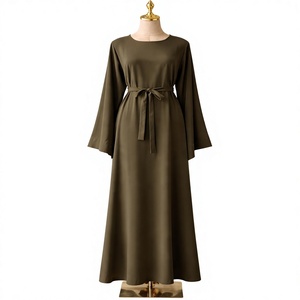 Vestido Abaya Formal para Mujer, con Cuentas, Hecho a Mano, Étnico, Ligero, MAXI, de Manga Larga, para Fiesta Musulmana - Product Image 1