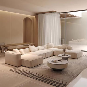 Canapé moderne de salon en tissu velours Canapé d'angle en forme de L Canapé d'angle Canapé modulable - Product Image 4