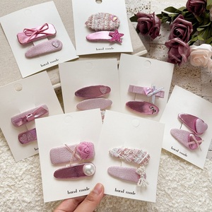 MIO <span class=keywords><strong>serie</strong></span> Rosa dulce niñas pinzas para el cabello conjuntos perla lentejuelas arco BB pinzas para el cabello lindo niños horquilla pajarita flor accesorios para el cabello - Product Image 4