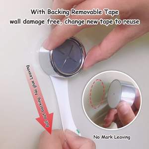 PRODIGY HR20E Crochets ronds adhésifs muraux de haute qualité et écologiques pour serviettes, 2 crochets, outils de cuisine - Product Image 2