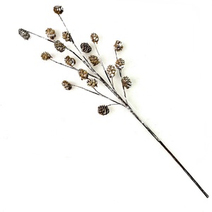 Сосновые шишки цветы железные стержни для Хэллоуина домашний декор торговый центр атмосфера украшения с ветками сосны Рождество - Product Image 5