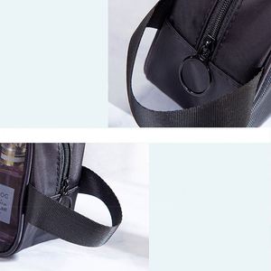 Sac de maquillage en PVC transparent personnalisé avec logo, tendance, écologique, portable, sacs cosmétiques en maille pour femmes - Product Image 4