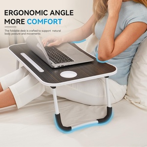 Support d'ordinateur portable pliant de luxe, plateau de petit-déjeuner, mini table portable, bureau de <span class=keywords><strong>tablette</strong></span> de sol de canapé de lit-<span class=keywords><strong>noir</strong></span> - Product Image 1