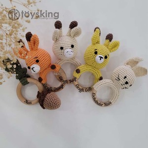 Sonaglio e <span class=keywords><strong>Anello</strong></span> Massaggiagengive in Morbido Cotone <span class=keywords><strong>con</strong></span> Motivi Animali per Neonati (0-3 Anni) Unisex - Product Image 6