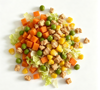 Granulés de protéines de soja texturés en vrac, saveur poulet, particules de viande végétale végétalienne pour aliments instantanés, sachet de légumes, sauce de viande pour congee