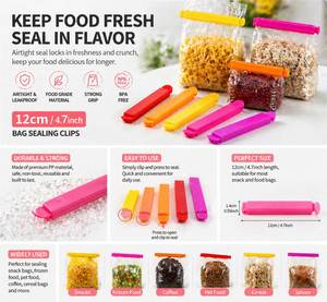 Clip de Sellado de Bolsas de Plástico Grande de 12 cm, Clip de Almacenamiento de Alimentos a Prueba de Humedad para Bolsas de Snacks, Sellador de Té y Café, Accesorios de Cocina - Product Image 3