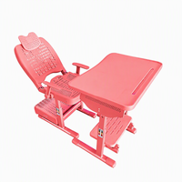 Ensemble bureau et chaise réglables en hauteur pour étudiants, bureau de sieste pour les salles de classe du primaire et du collège