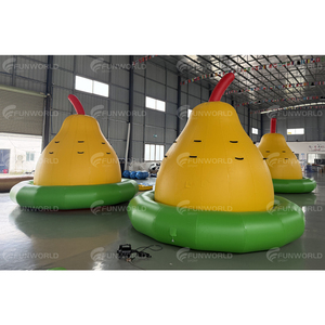 OVNI gonflable personnalisé remorquable bateau disco gyroscope flottant gonflable <span class=keywords><strong>eau</strong></span> Spinner <span class=keywords><strong>poire</strong></span> rotative - Product Image 2