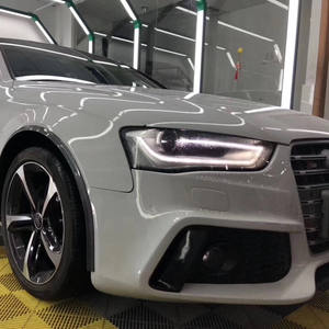 Envolturas de coche grises Nardo de cristal brillante sin burbujas de aire, película de vinilo, pegatina de lámina de vinilo negra ultra brillante - Product Image 5